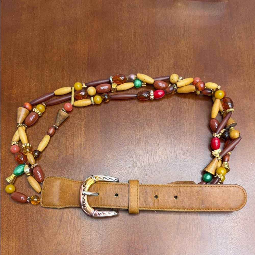 Vintage Belt with Colorful Accents